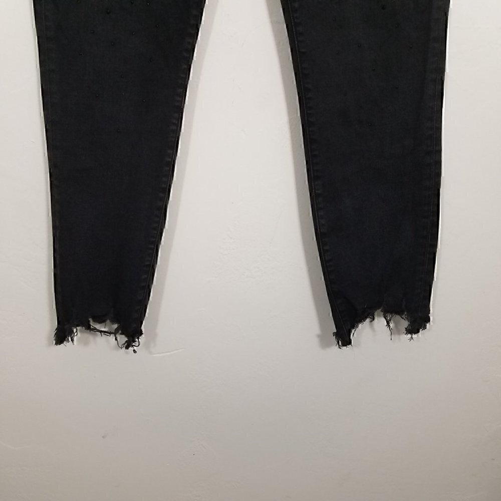 J Brand ALANA Embellished Super Stretch Jeans Black Size 31 - Picture 4 of 10